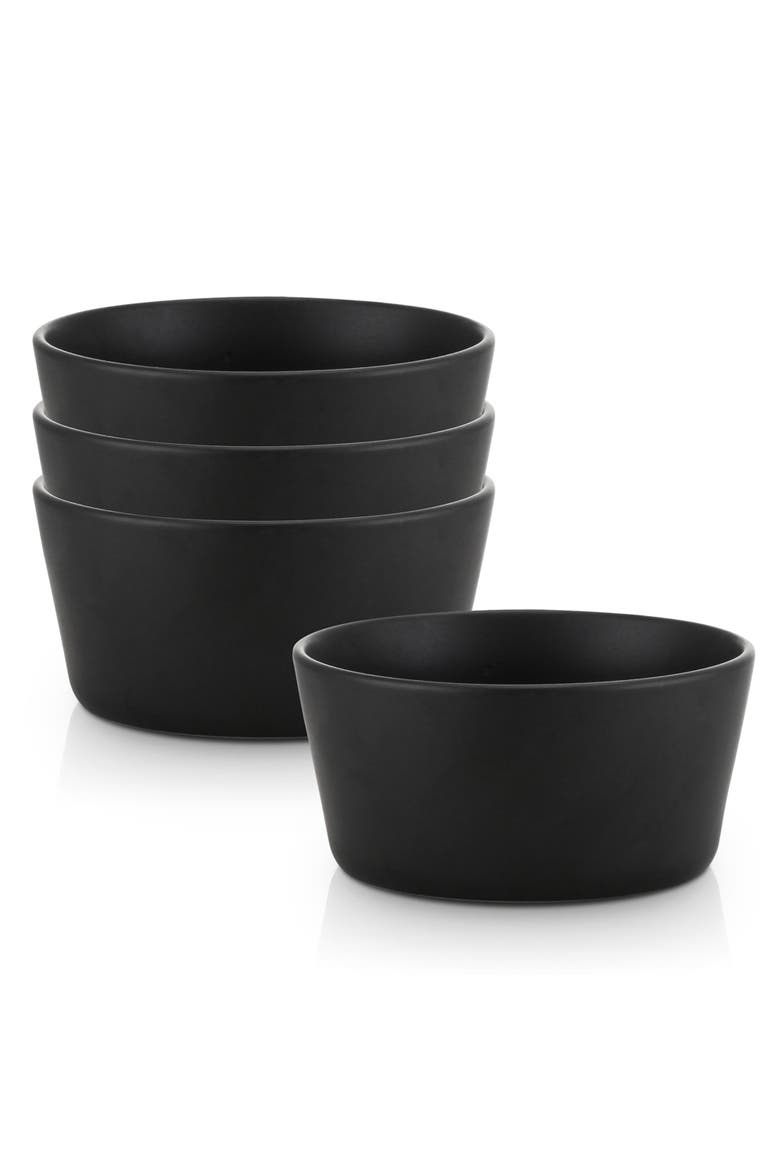 Celina Stoneware 4-Piece Bowl Set, Alternate, color, Black