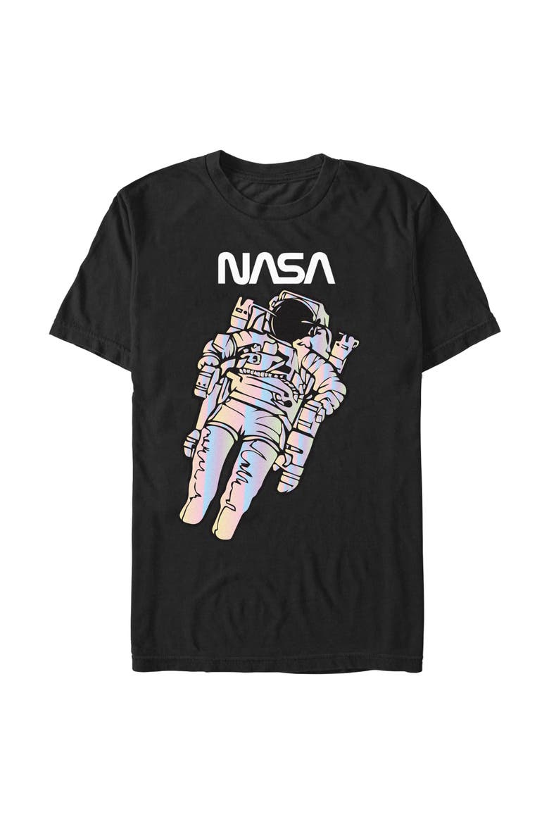 Men's NASA Space Astronaut Logo Graphic T-Shirt, Main, color, Black