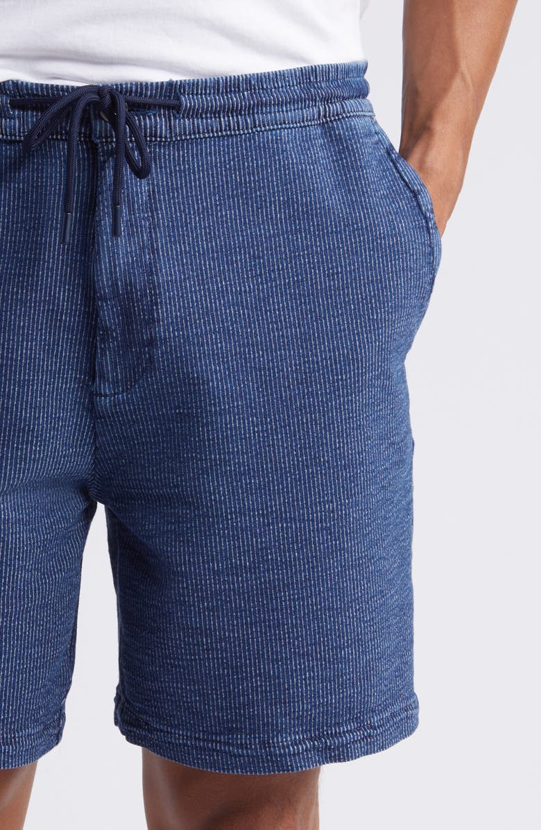 Mavi Jeans Clint Elastic Waist Stripe Stretch Cotton Shorts, Alternate, color, Dark Stripe Athletic