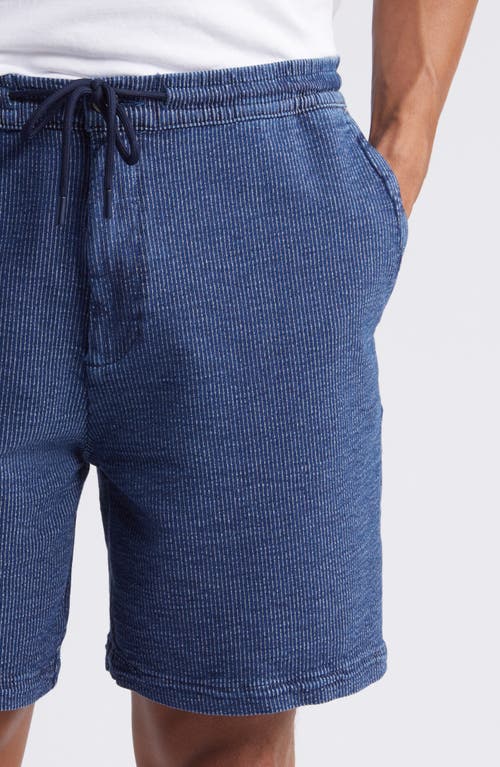 Mavi Jeans Clint Elastic Waist Stripe Stretch Cotton Shorts In Dark Stripe Athletic