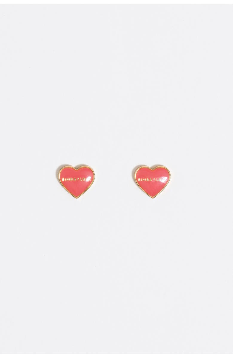 Bimba y Lola Heart Earring, Main, color, Coral