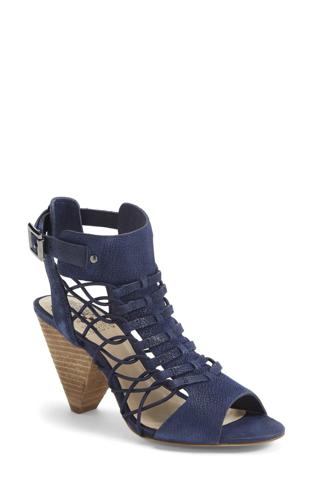 'Evel' Leather Sandal (Nordstrom Exclusive), Main, color, MIDNIGHT