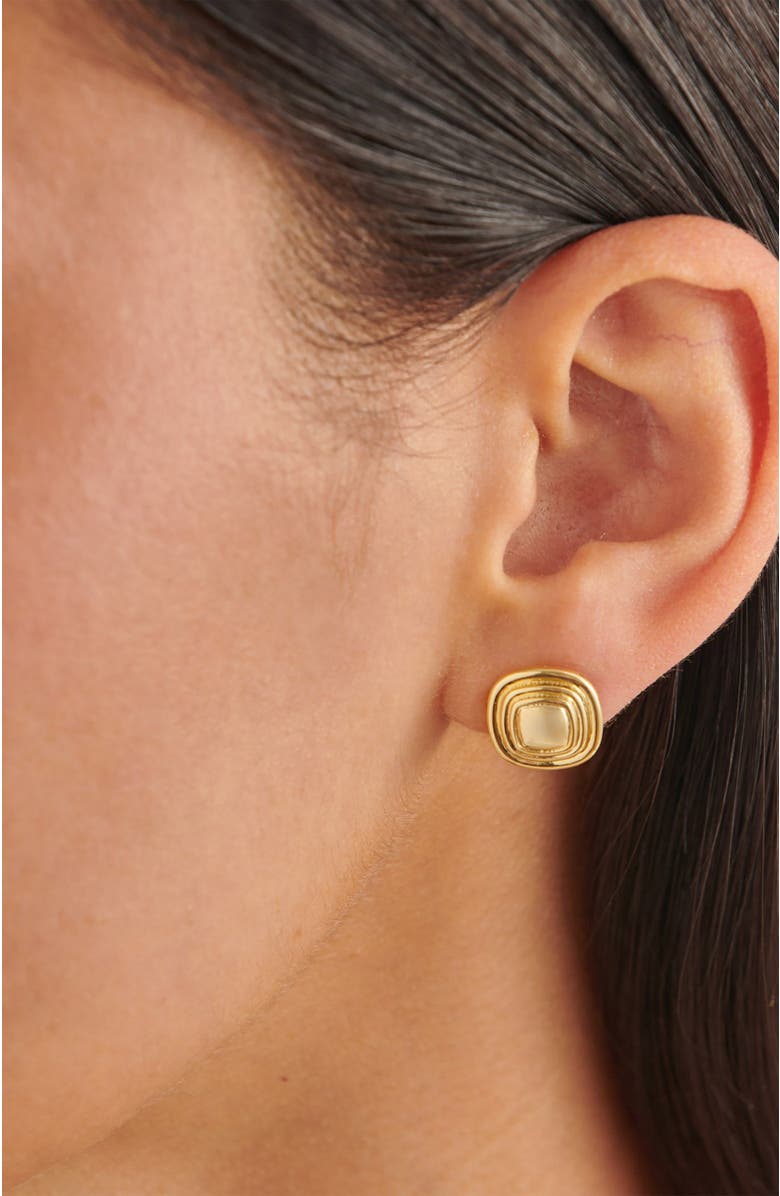 Katie Loxton Sofia Button Stud Earrings, Alternate, color, Gold Coated