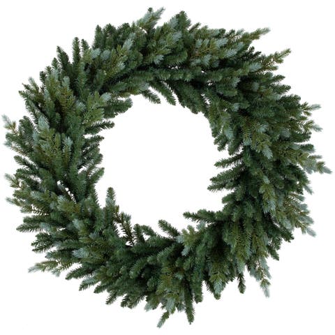 Real Touch Blue Spruce Artificial Christmas Wreath - 48" - Unlit