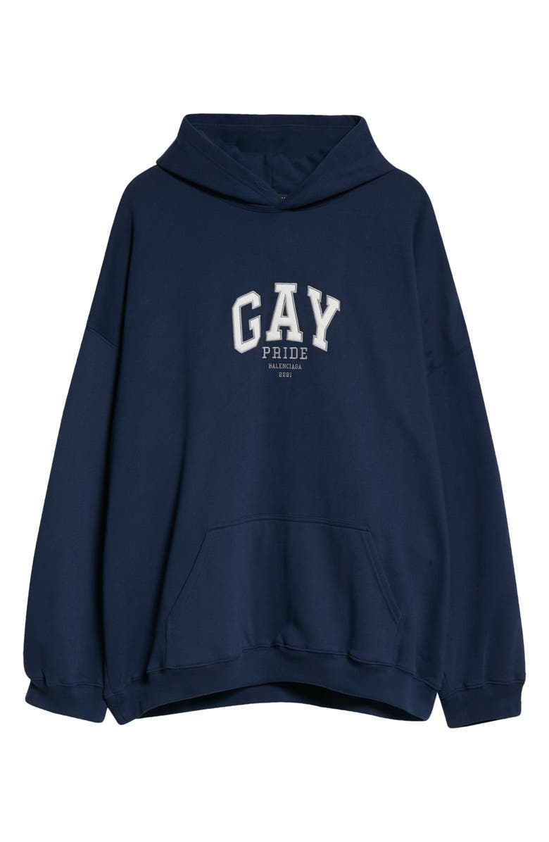 Balenciaga Gay Pride 2021 Oversize Hoodie, Alternate, color, 