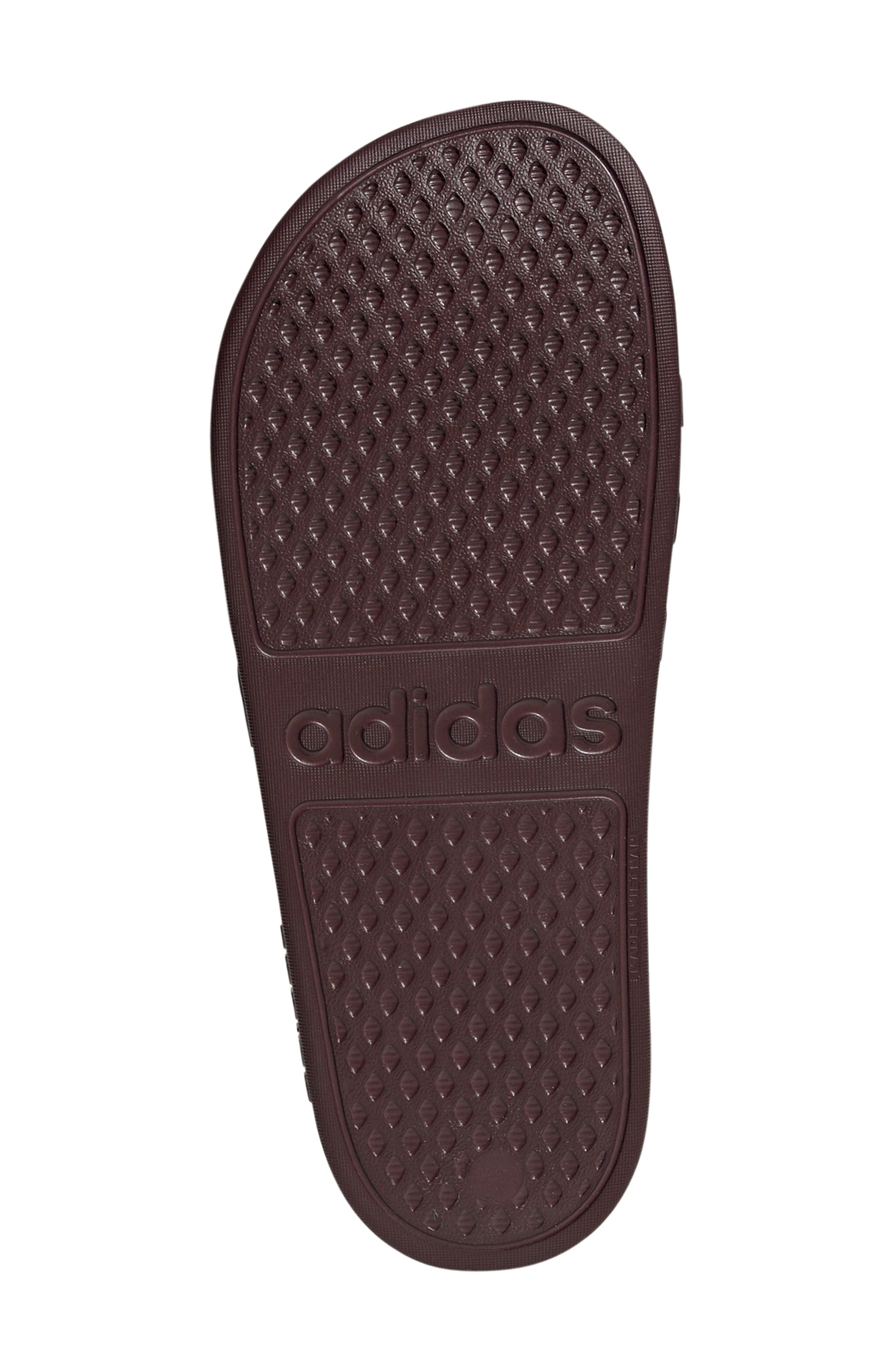 adidas Adilette Aqua Slide Sandal, Alternate, color, Aurora Ruby/Ruby/Ruby