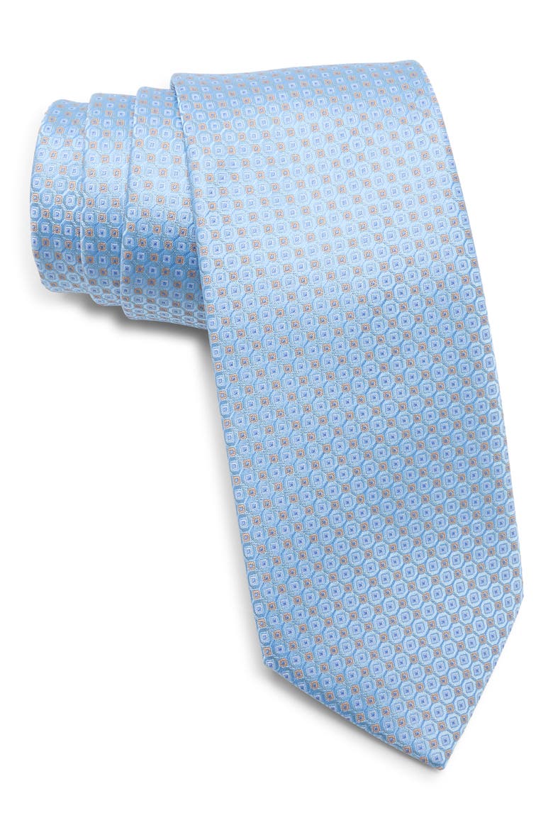 Evora Geometric Tie, Main, color, LIGHT BLUE