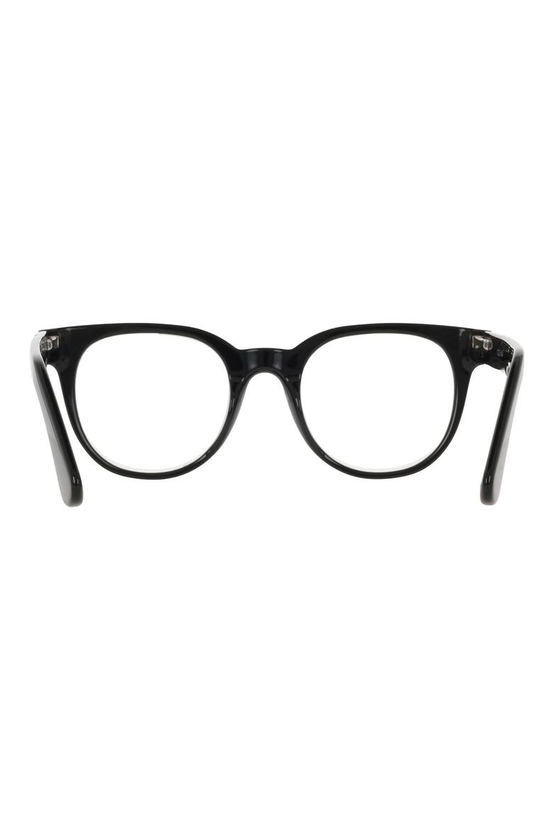 47mm Round Reading Glasses, Alternate, color, BLACK