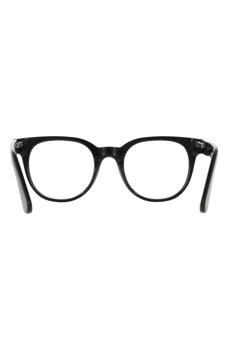 Cole Haan 47mm Round Reading Glasses, Alternate, color, Black