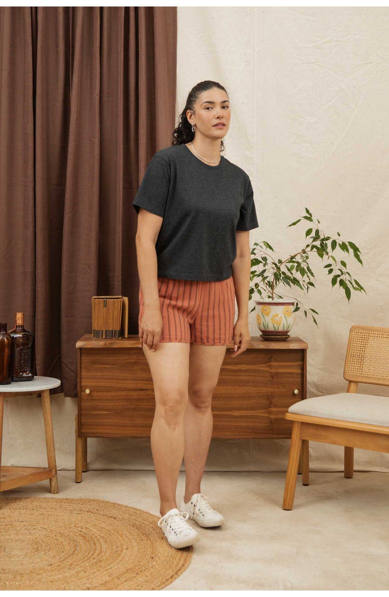 Bridge & Burn Recycled Boxy Tee, Alternate, color, Charcoal Heather