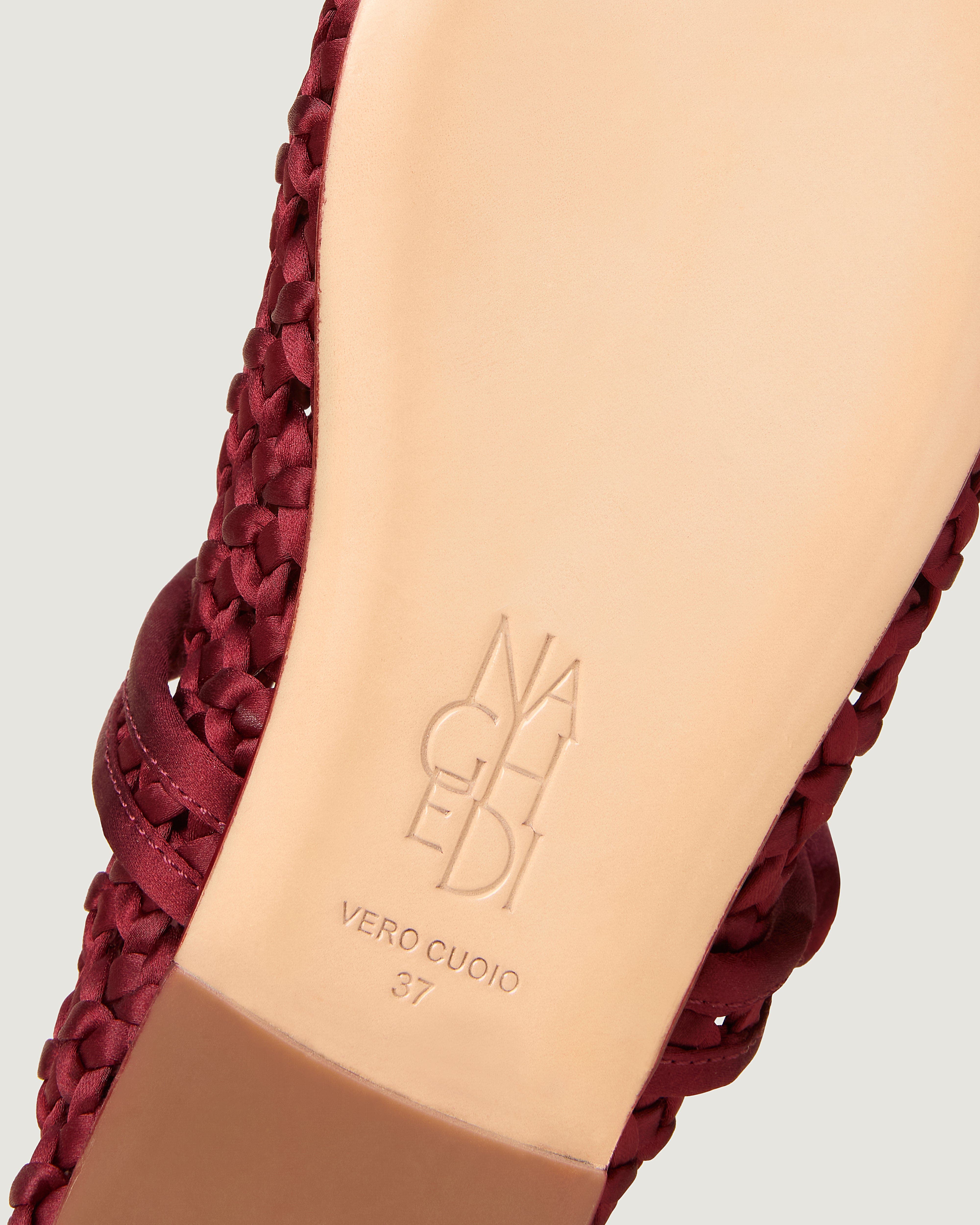 Sydney Mary Jane Satin, Alternate, color, Garnet