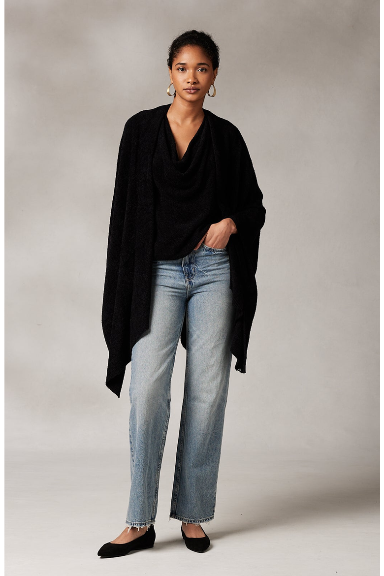 Kash-éase Women's Travel Poncho, Alternate, color, Black