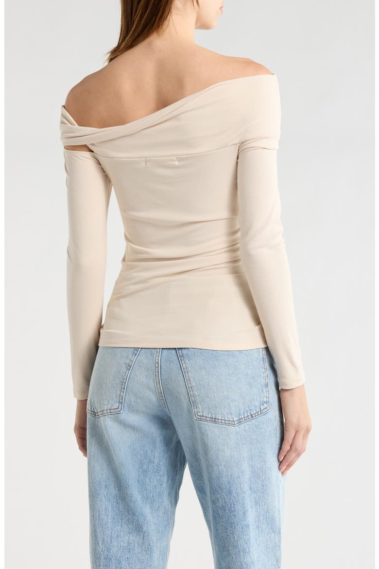 One-Shoulder Top, Alternate, color, BEIGE