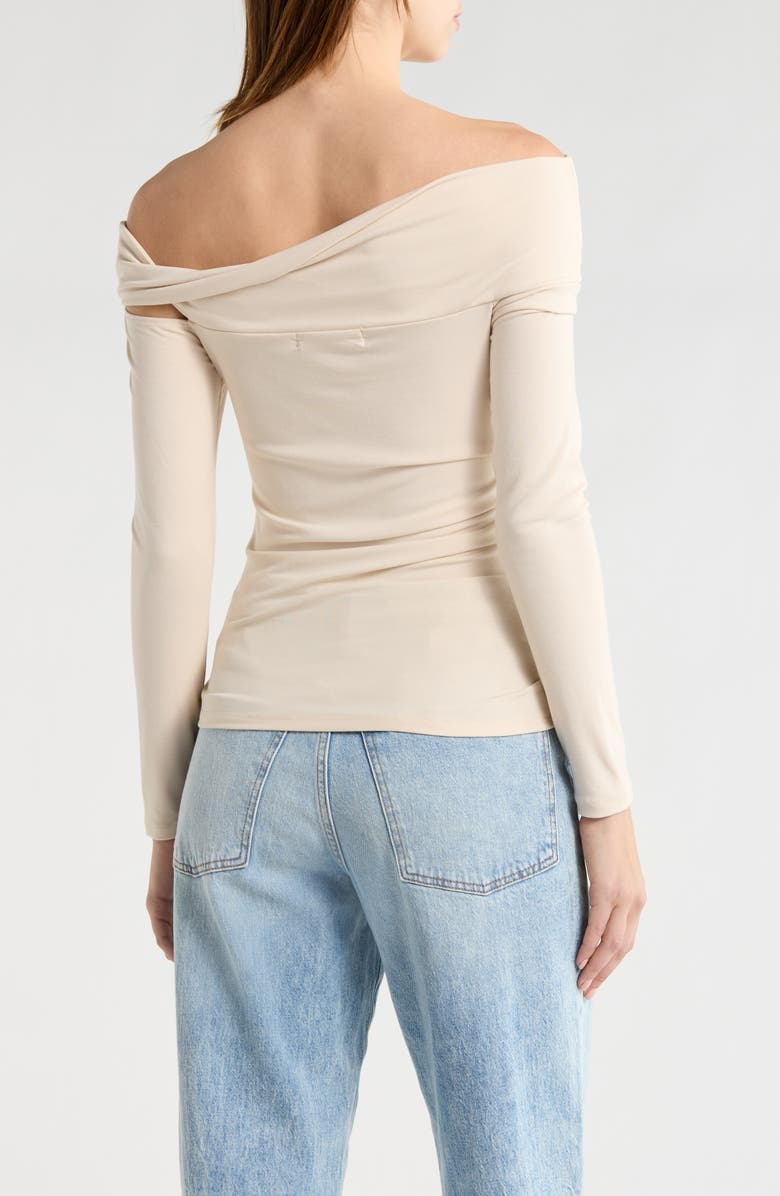Elodie One-Shoulder Top, Alternate, color, Beige