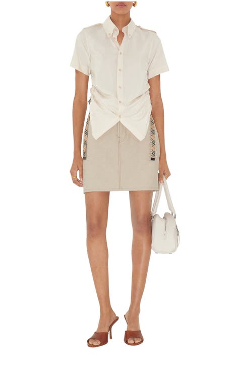 Slim Fit Striped Silk Shirt