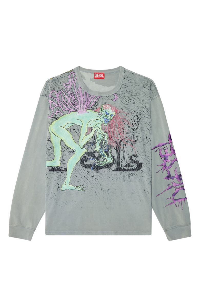 DIESEL<sup>®</sup> Relaxed Fit Cotton Graphic T-Shirt, Alternate, color, 