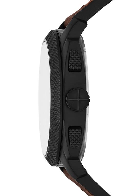 Fossil Machine Chronograph Brown Leather Watch, 44mm In Brown Smoke