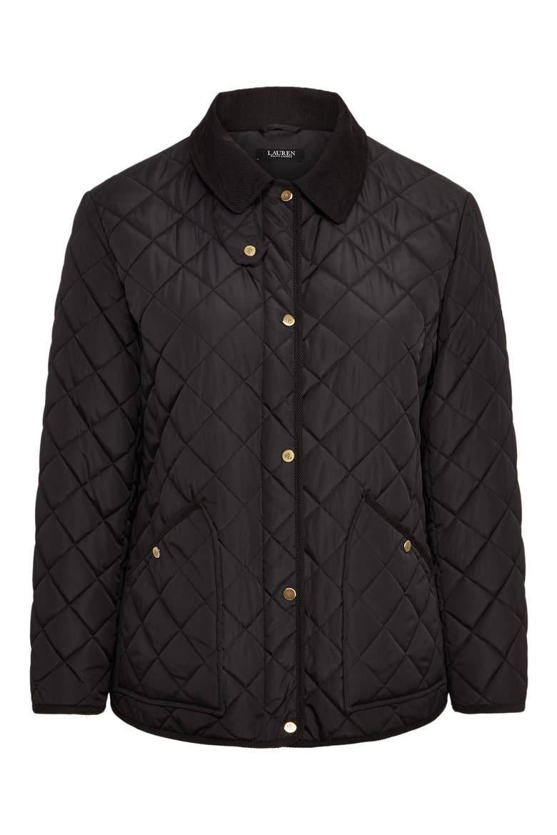 Diamond Quilted Jacket, Alternate, color, BLACK
