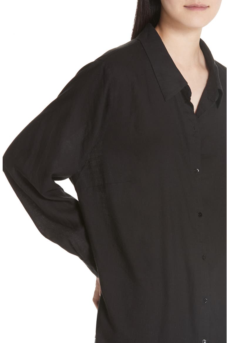 Tencel® Lyocell Shirt, Alternate, color, BLACK