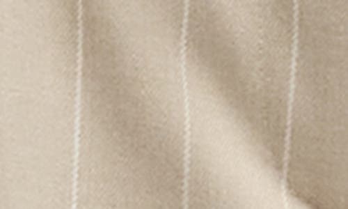 Hugo Boss Boss Orange Tostie Pleated Pinstripe High Waist Shorts In Neutral