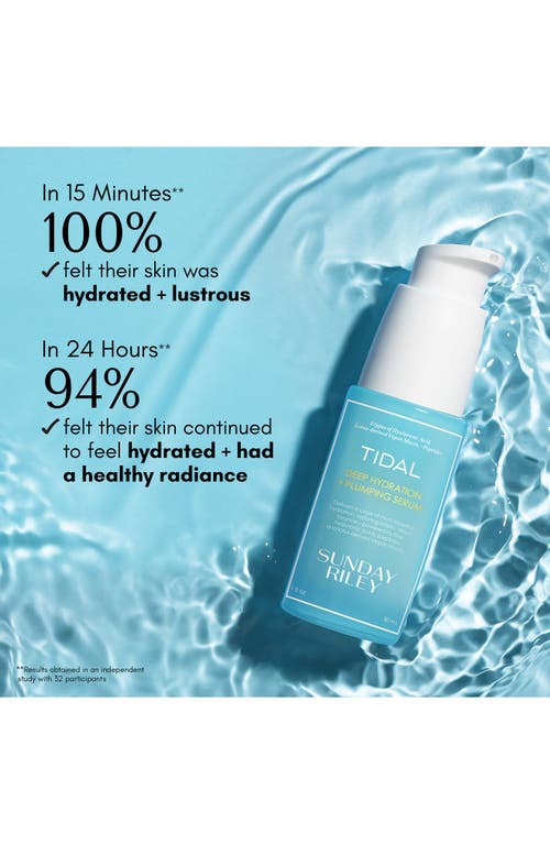 Sunday Riley Tidal Deep Hydration And Plumping Serum 1 Oz/30 ml In Transparent
