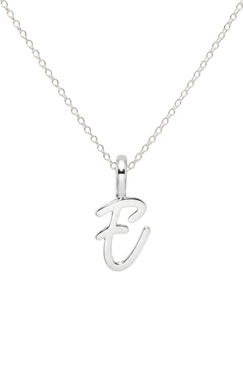 Script Initial Charm Necklace