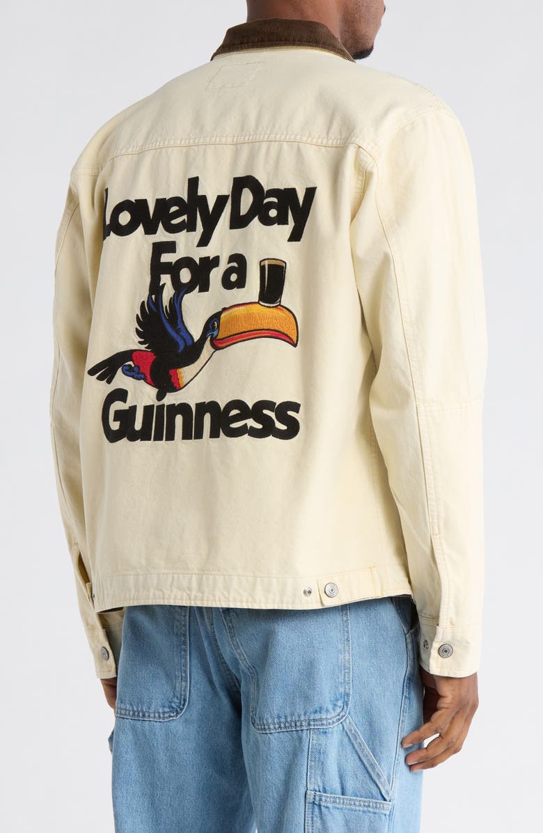 Lucky Brand x Guinness Canvas Jacket, Alternate, color, Bleached Sand
