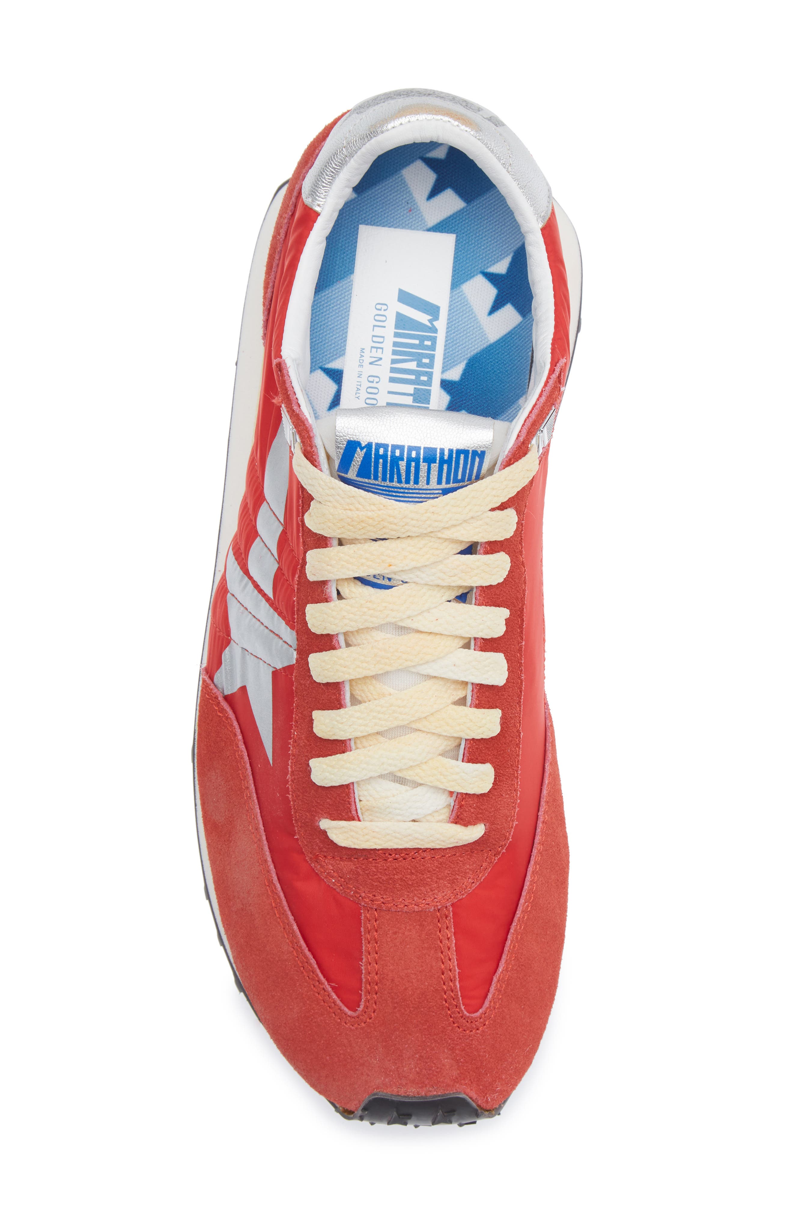 Golden Goose Running Marathon Sneaker, Alternate, color, Red/ Silver