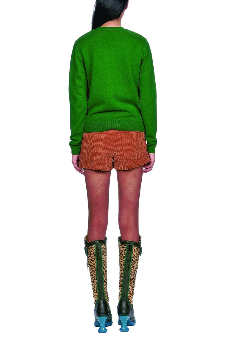 Anna Sui Fair Isle Cardigan, Alternate, color, Teal Multi