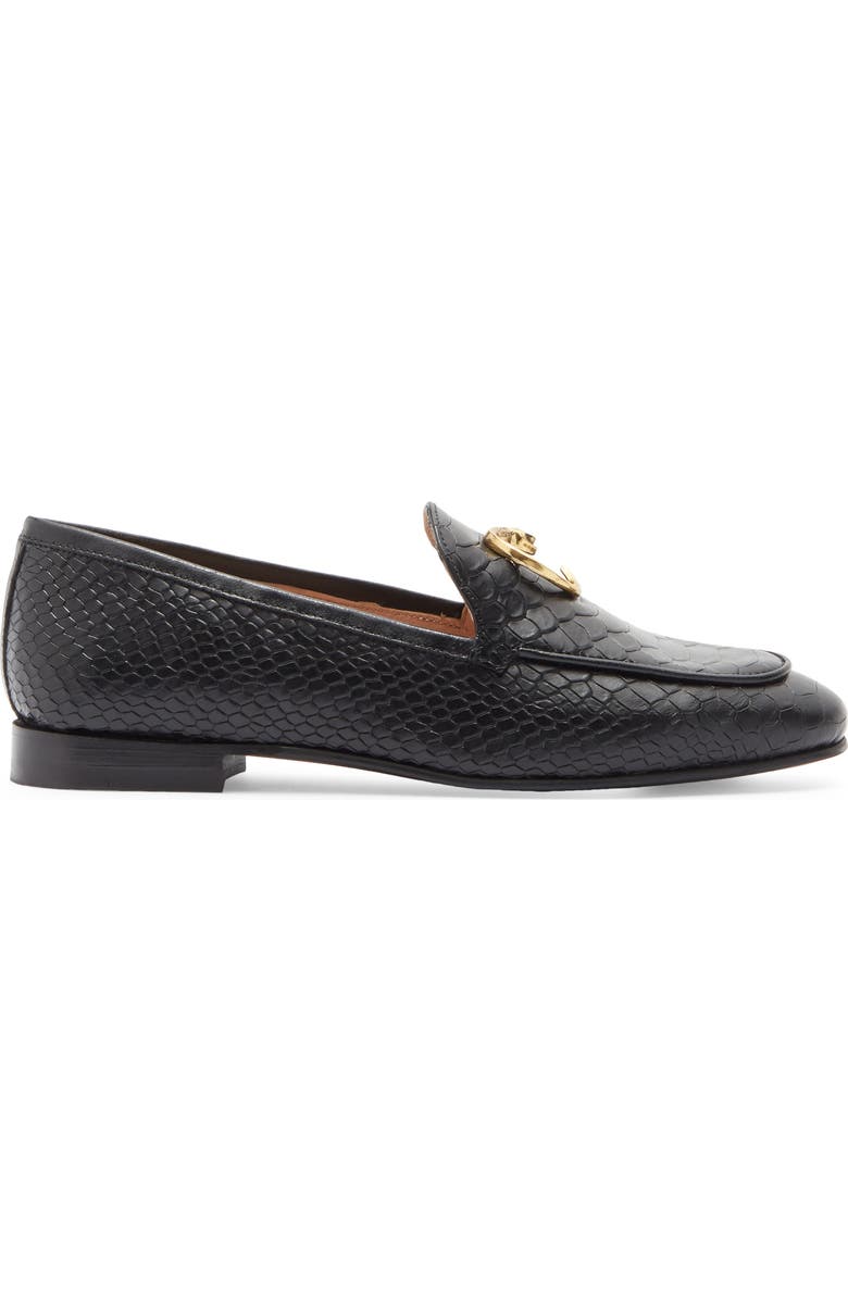 Roberto Cavalli Snake Ornament Loafer, Alternate, color, Black