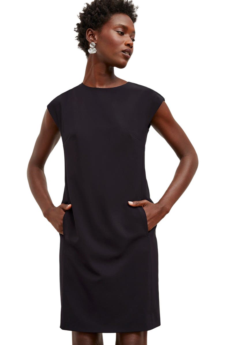 M.M.LaFleur Maaza Travel Dress - OrigamiTech, Alternate, color, Black