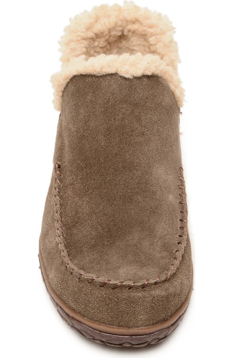 Minnetonka Taren Suede Loafer, Alternate, color, Autumn Brown