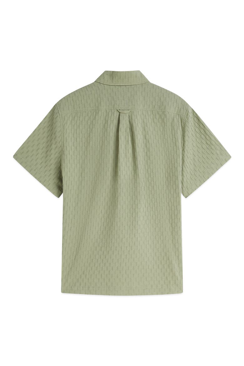 Short Sleeve Button-Up Shirt, Alternate, color, OIL GREEN