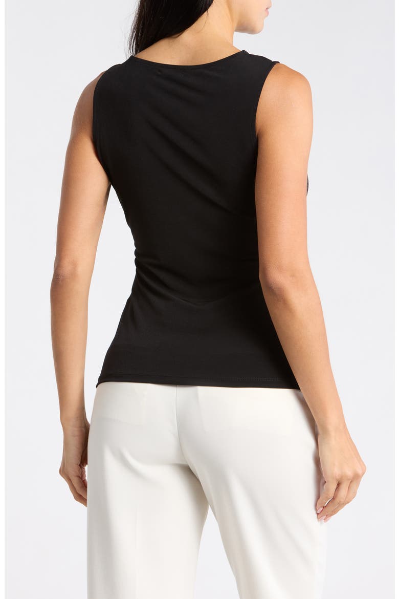 One-Shoulder Hardware Knit Top, Alternate, color, BLACK