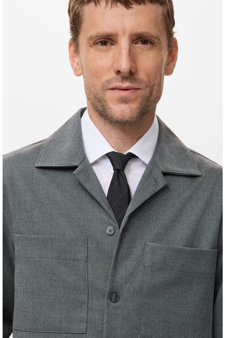 Fluid Pocket Overshirt, Alternate, color, GREY