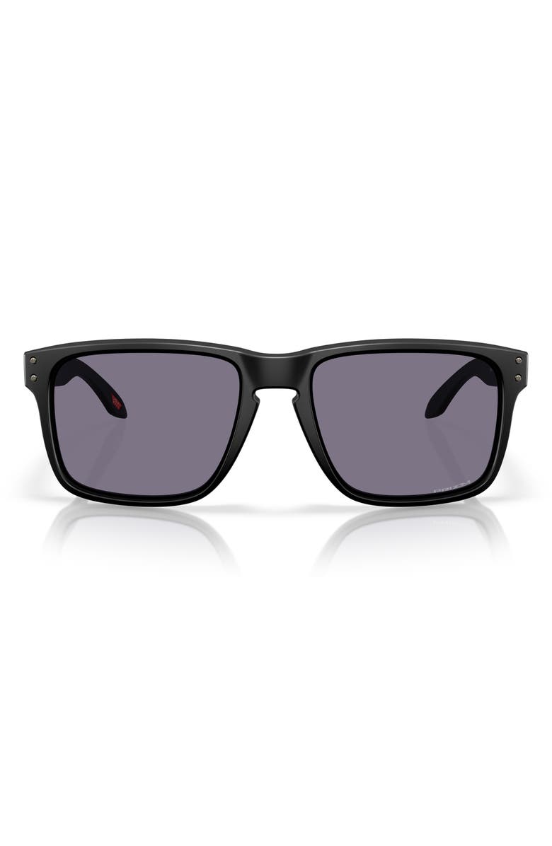 Oakley Prizm<sup>™</sup> Grey Everyday 61mm Rectangular Sunglasses, Main, color, Matte Black Prizm Grey