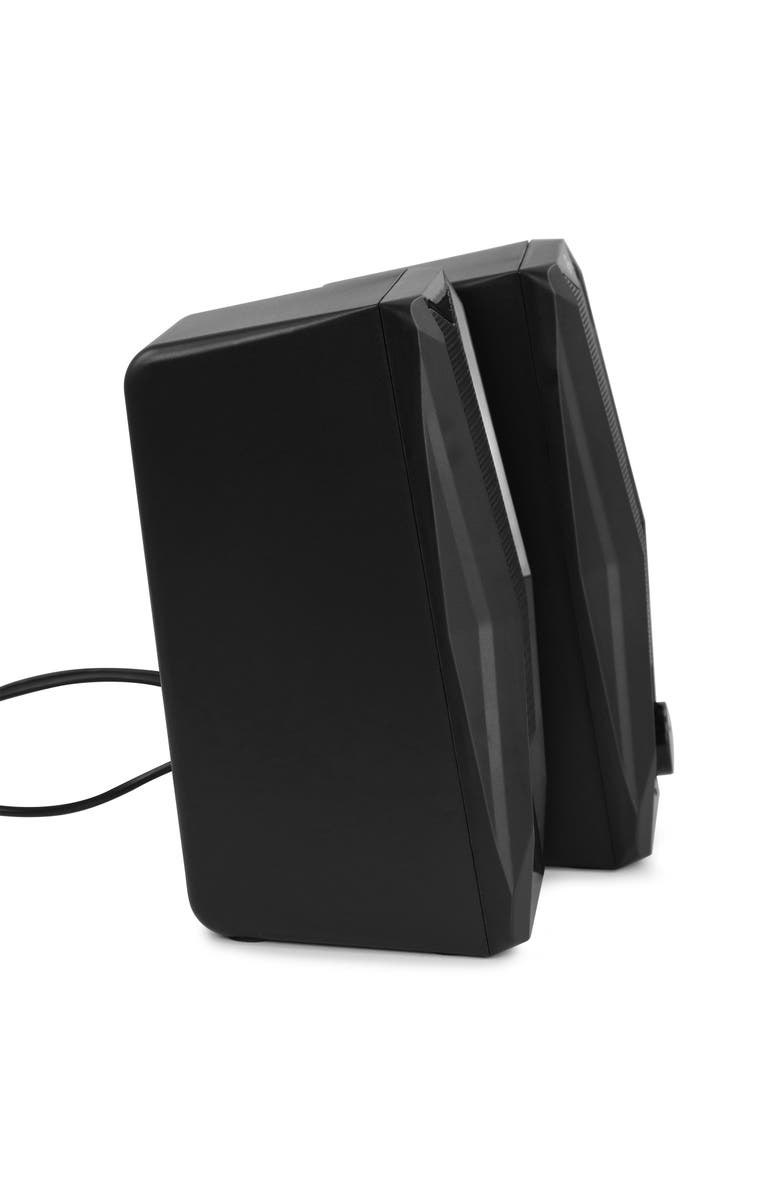 Befree Sound Computer Gaming Speakers with Color LED RGB Lights, Alternate, color, Black