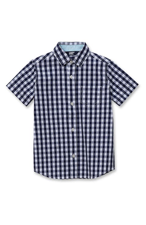 Kids Short Sleeve Poplin Camp Shirt