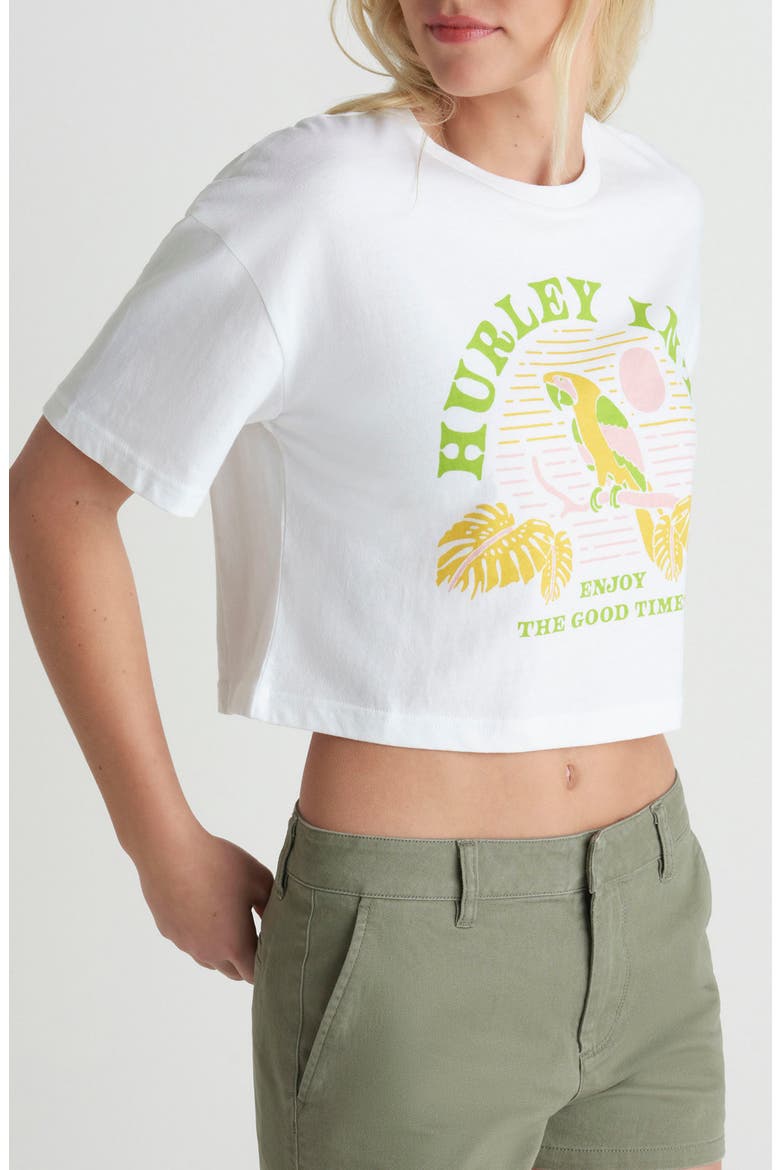 Find Your Coast Crop Cotton Jersey Graphic T-Shirt, Alternate, color, WHITE