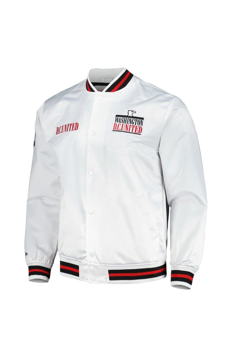 Mitchell & Ness Men's Mitchell & Ness White D.C. United City Full-Snap Satin Jacket, Alternate, color, White