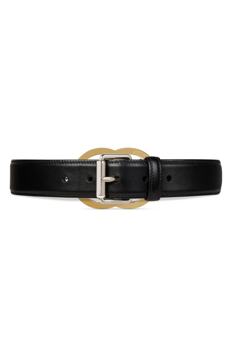 Gucci Interlocking-G Leather Belt, Alternate, color,