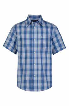 IZOD Kids' Pier Plaid Short Sleeve Shirt