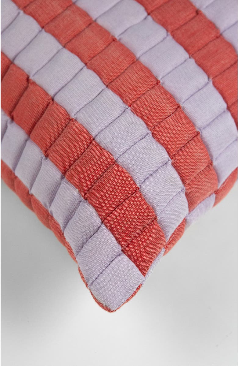 Archive New York Quilted Sujani Striped Throw Pillow, Alternate, color, Red