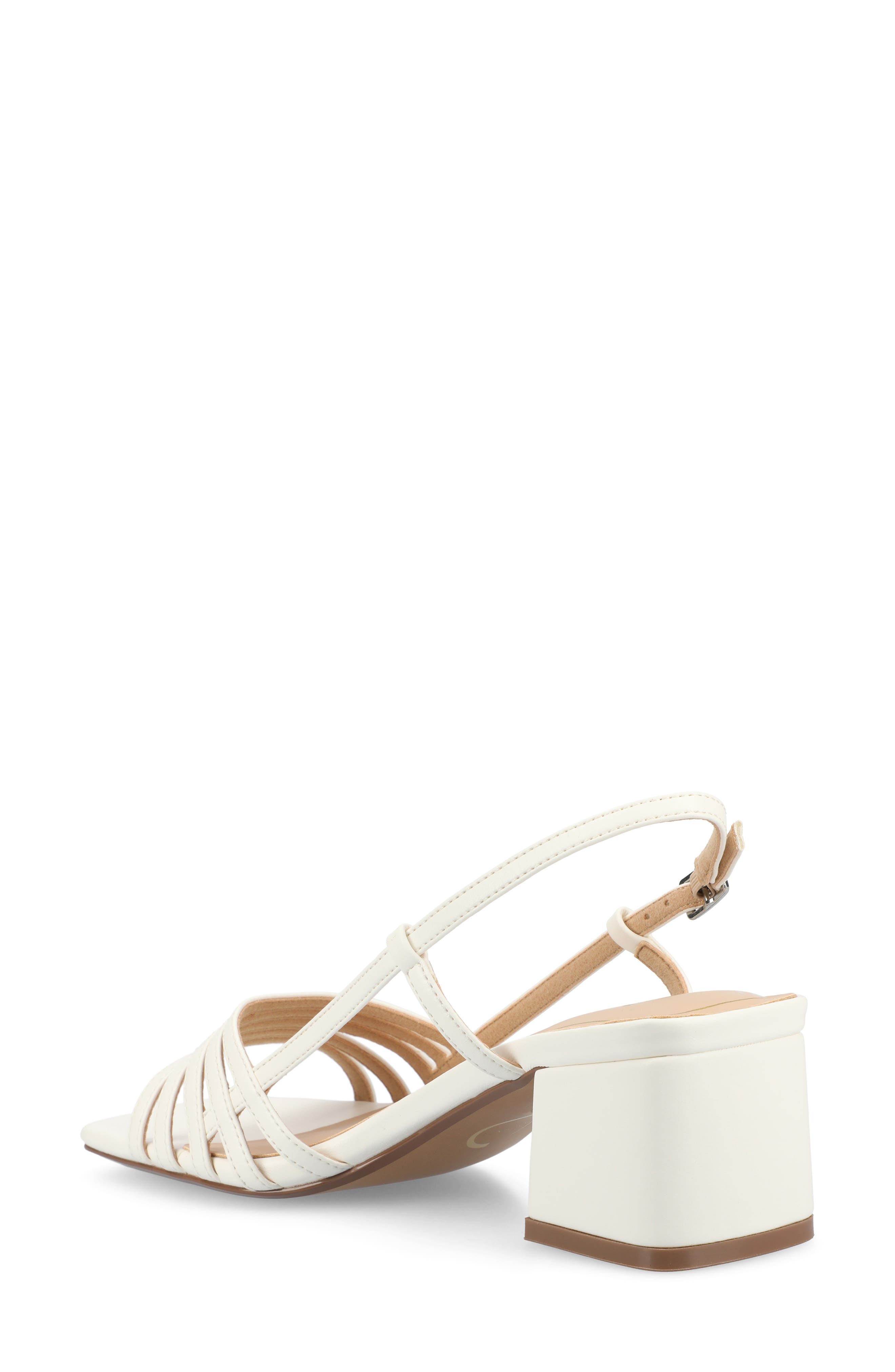 Shayana Block Heel Slingback Sandal, Alternate, color, WHITE