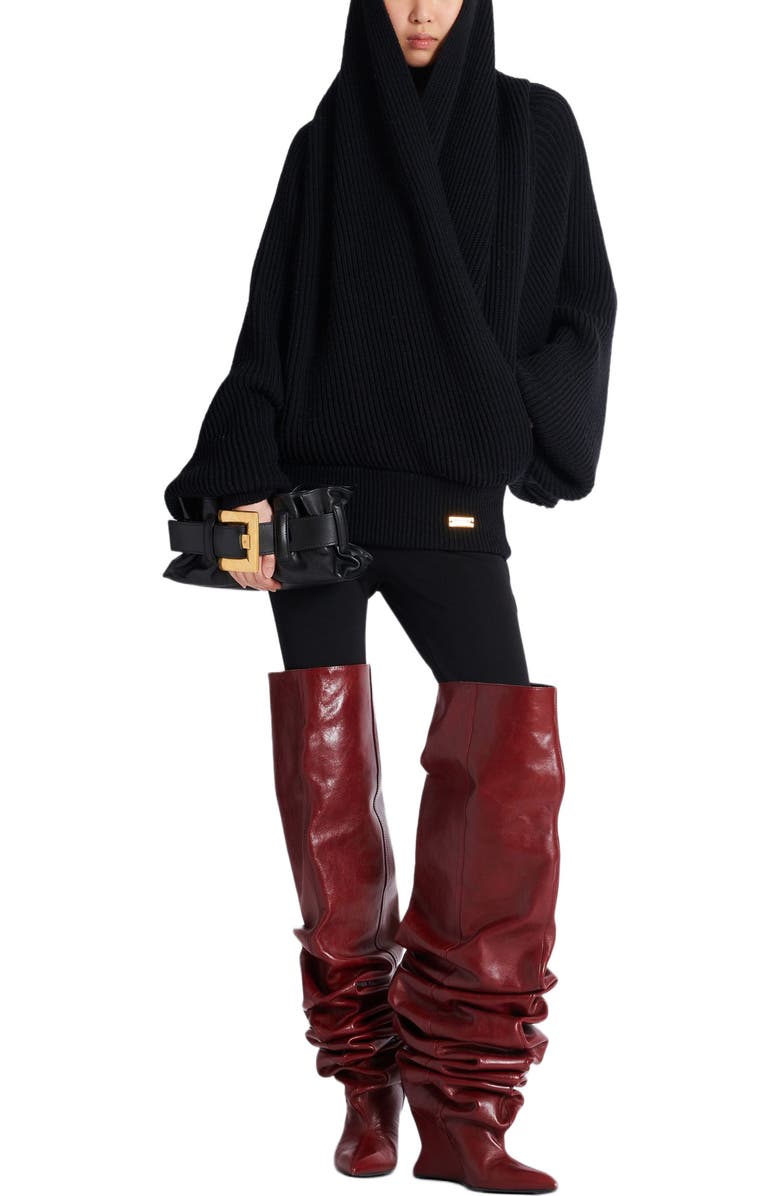 Balmain Mini Anthem Bag In Calfskin Leather, Alternate, color,