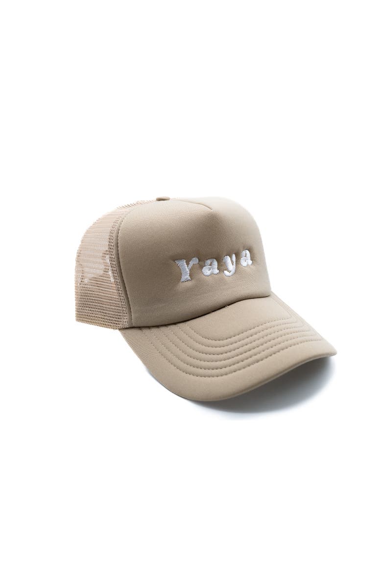 Rey To Z Yaya Foam Trucker Hat, Alternate, color, Khaki