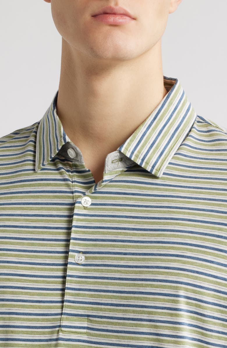Scott Barber Stripe Cotton Blend Polo, Alternate, color, 