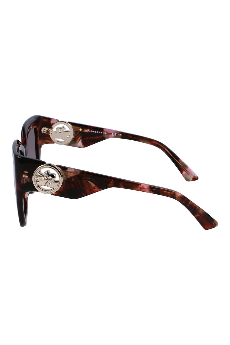 53mm Rectangular Sunglasses, Alternate, color, BROWN ROSE HAVANA