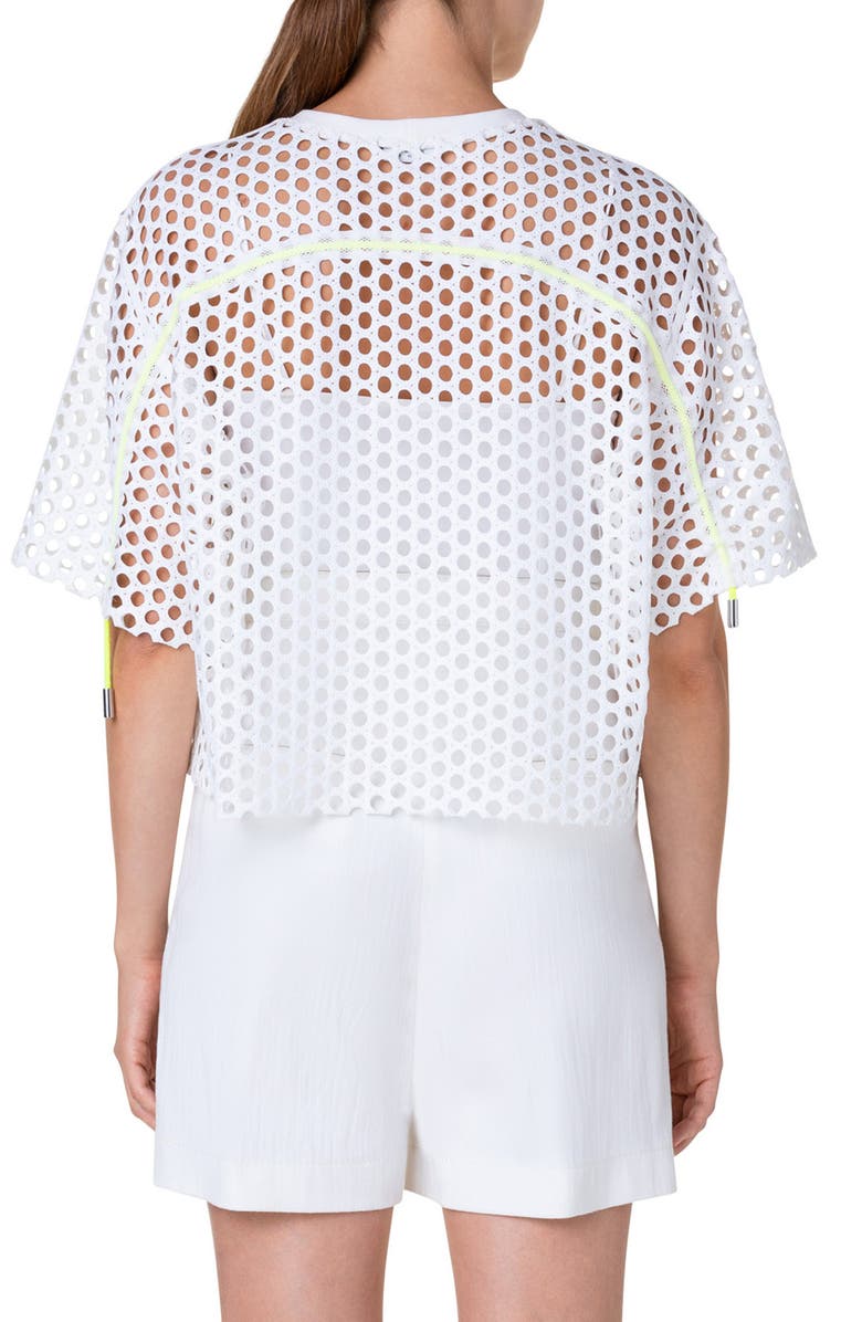 Akris punto Dot Mesh Overlay Top, Alternate, color,