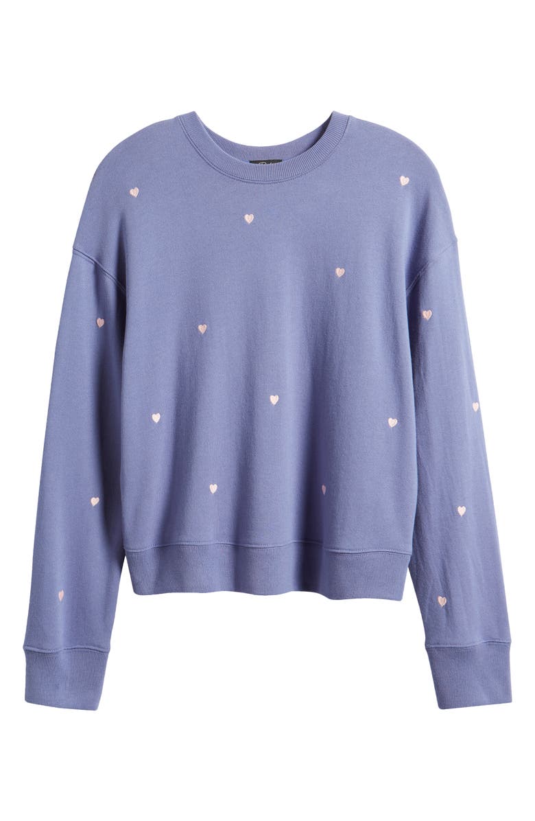 Rails Ramona Star Cotton Modal Sweatshirt, Alternate, color, Pink Periwinkle Hearts